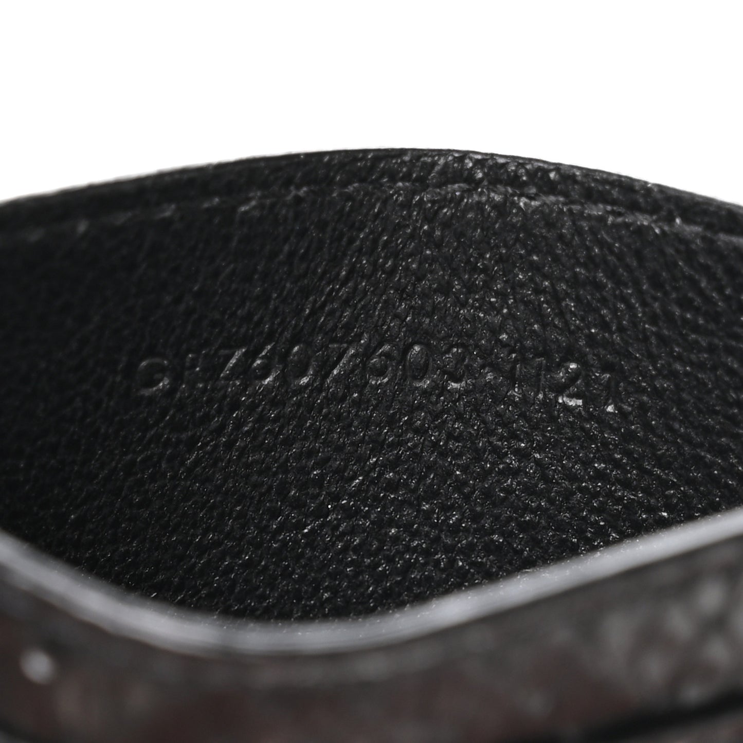 Snakeskin Monogram Credit Card Case Black