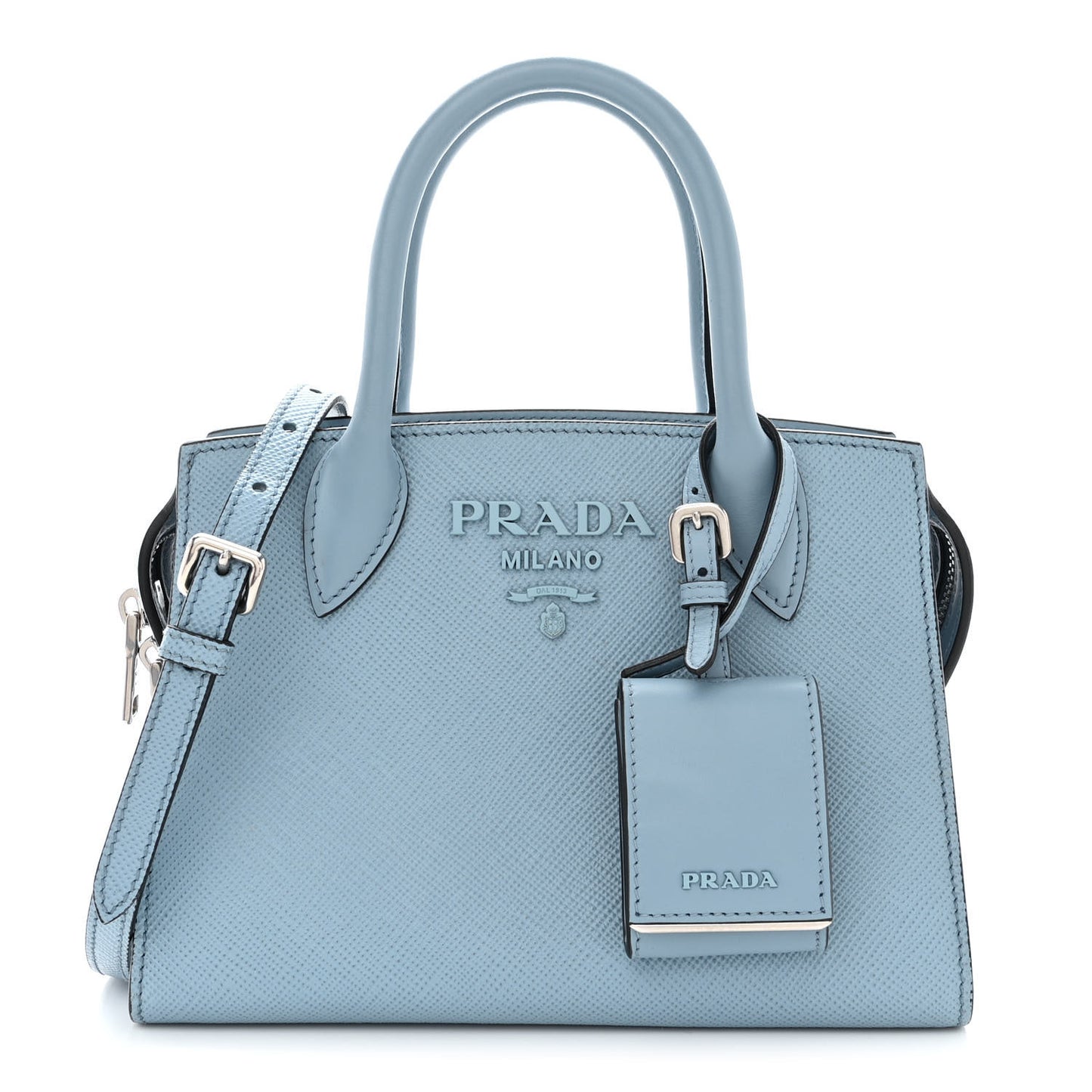 Saffiano Cuir Calfskin Mini Monochrome Top Handle Tote Astrale