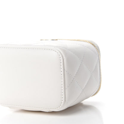 Chanel Lambskin Quilted My Chanel Lady Vanity Case With Chain White 7 of 11