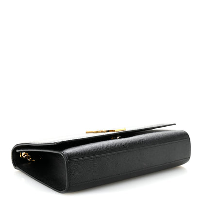 Saint Laurent Grain De Poudre Medium Classic Monogram Kate Satchel Black 4 of 15
