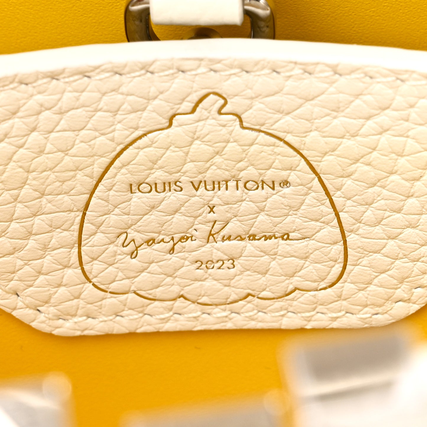 LV X YK Taurillon Capucines BB White