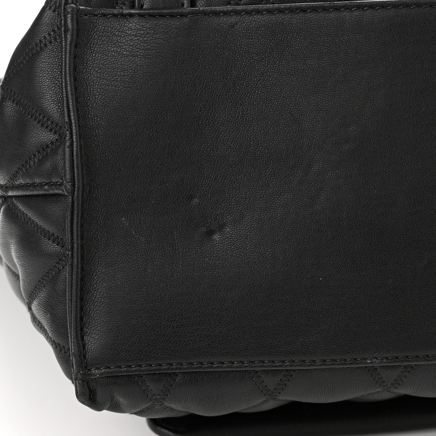 Rubberized Canvas Quilted Duo Backpack Black