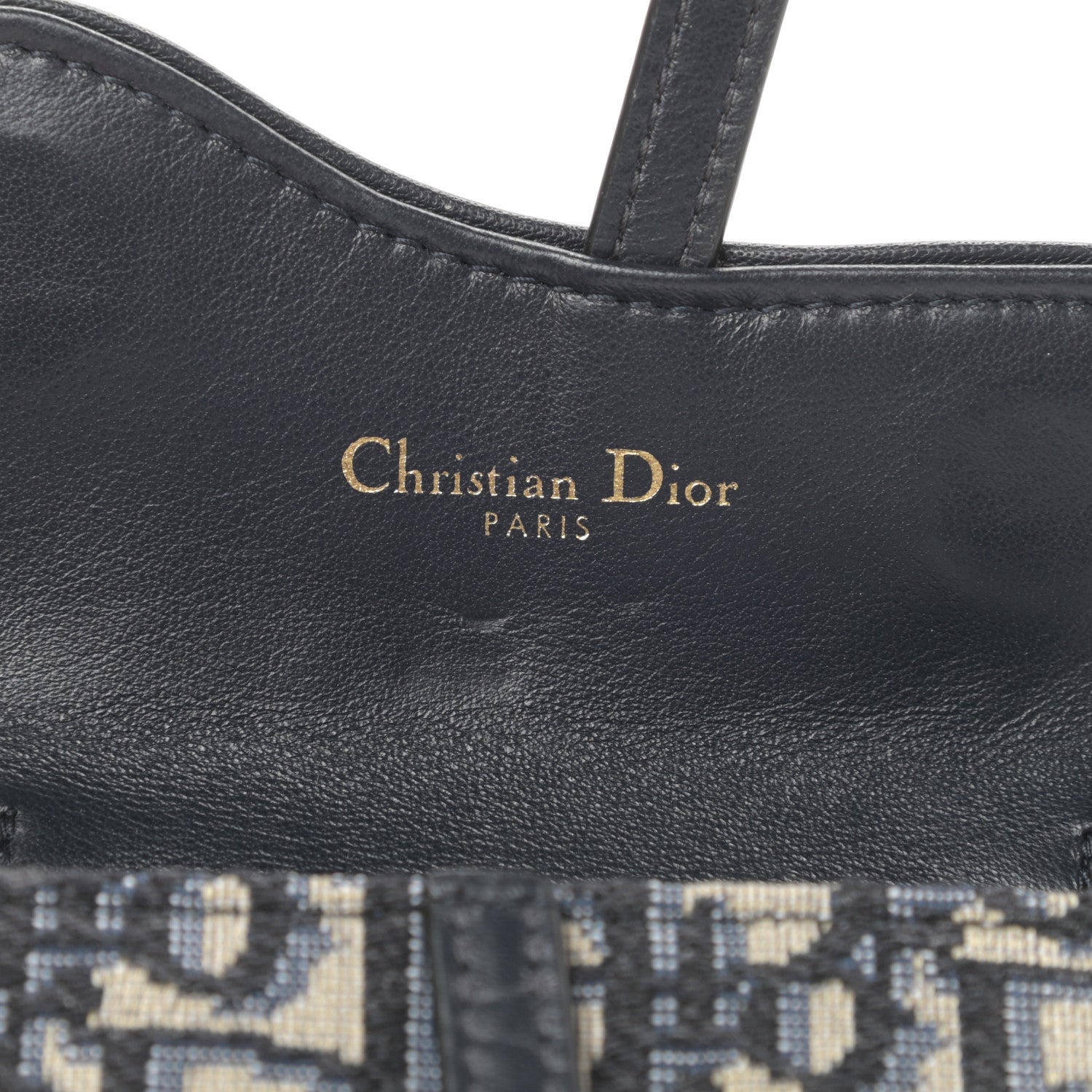 Christian Dior Oblique Nano Saddle Chain Pouch Blue 6 of 14