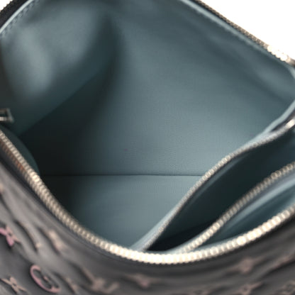 Louis Vuitton Lambskin Embossed Monogram LV Ski Coussin PM Black Multicolor 7 of 12