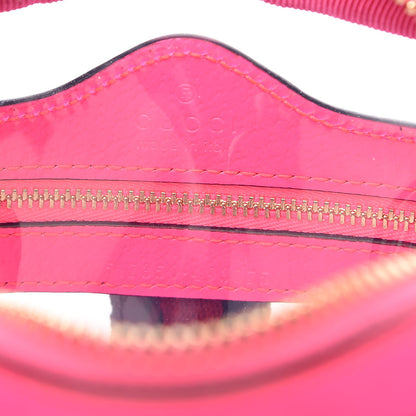 Gucci Vinyl Web Mini Ophidia Transparent Shoulder Bag Fluorescent Fuchsia 6 of 9
