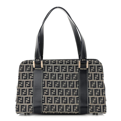 Fendi Zucca Boston Navy 1 of 10