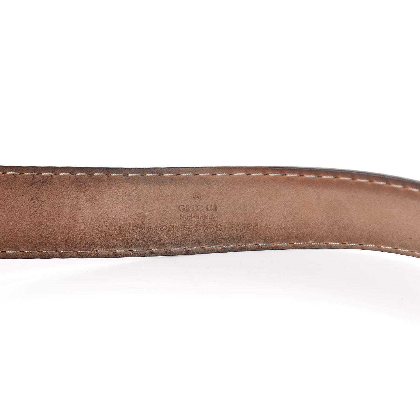 Calfskin Sculpted GG Belt 85 34 Nude