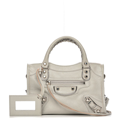 Balenciaga Chevre Silver Metallic Edge Hardware Classic Hardware Mini City Gris Glace 1 of 7