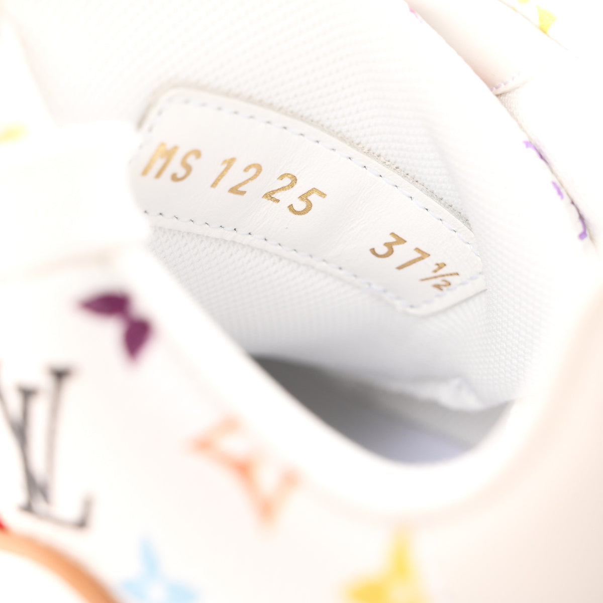 Louis Vuitton LV X TM Calfskin Monogram Multicolor Womens LV Trainer Sneakers 37.5 White 9 of 10