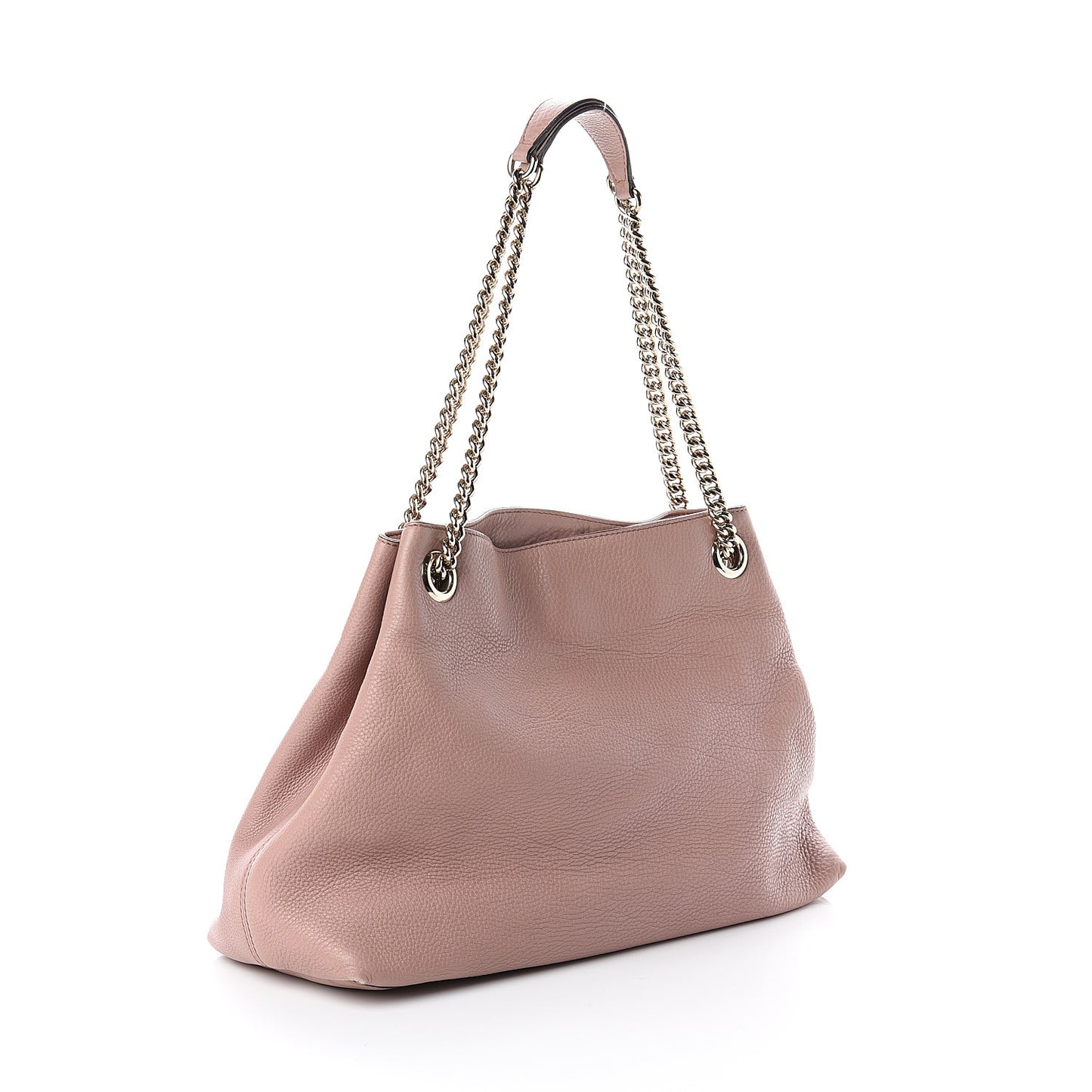 Pebbled Calfskin Medium Soho Chain Shoulder Bag Dark Cipria
