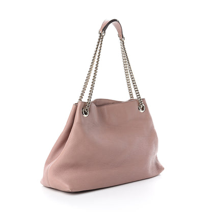 Gucci Pebbled Calfskin Medium Soho Chain Shoulder Bag Dark Cipria 2 of 8