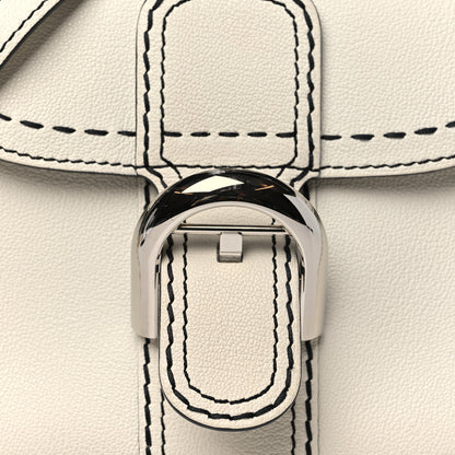 Delvaux Grained Rodeo Calfskin Surpique Mini Brillant Satchel White 9 of 12