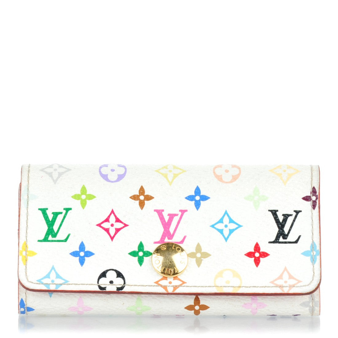 Monogram Multicolor Multicles 4 Key Holder White Litchi