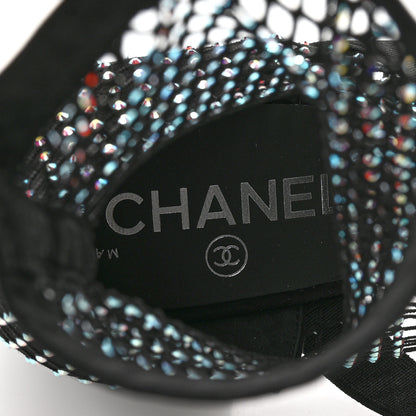 Chanel Resille Strass Kid Suede Patent Mary Jane Short Boots 39 Black 10 of 11