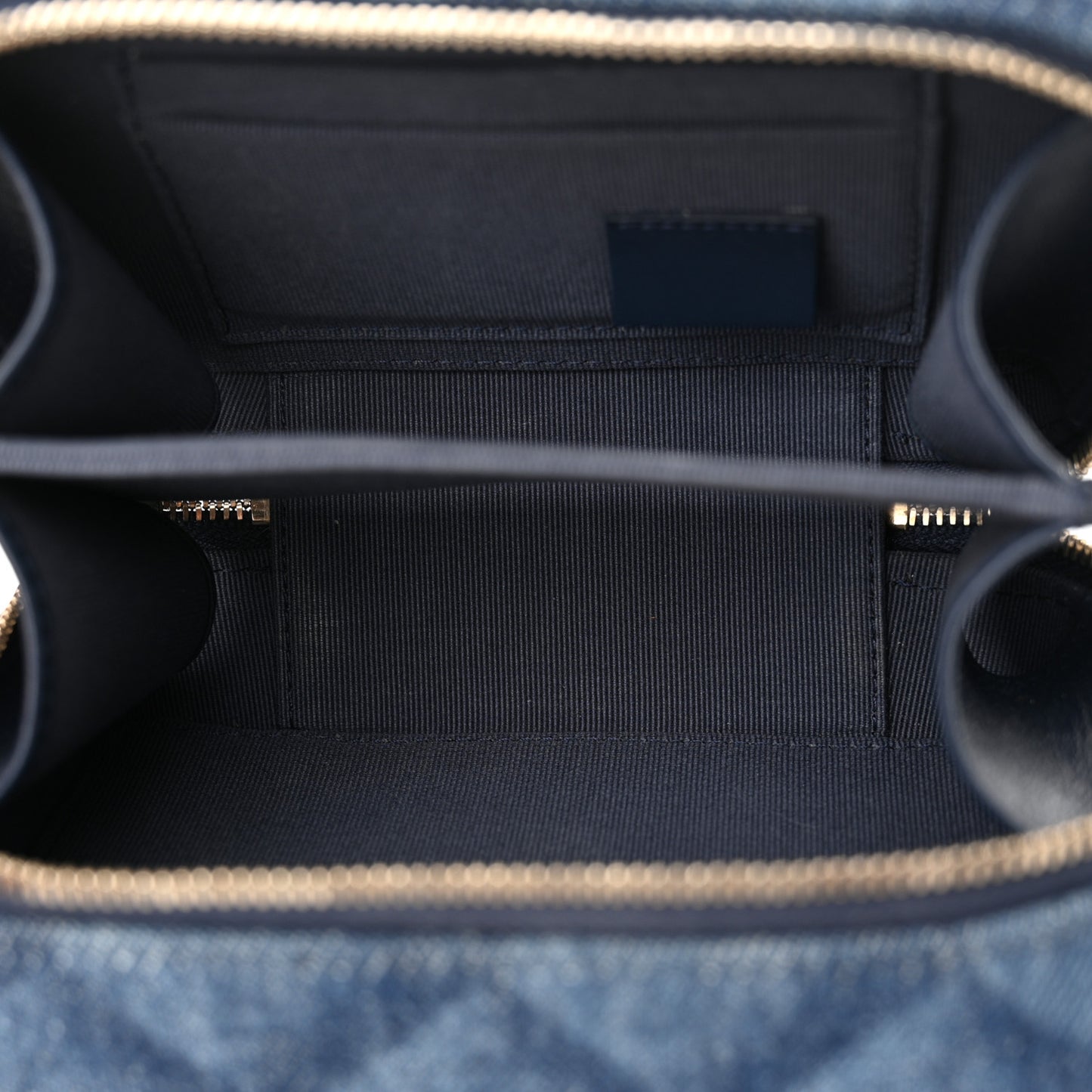 Printed Denim CC Camera Case Blue