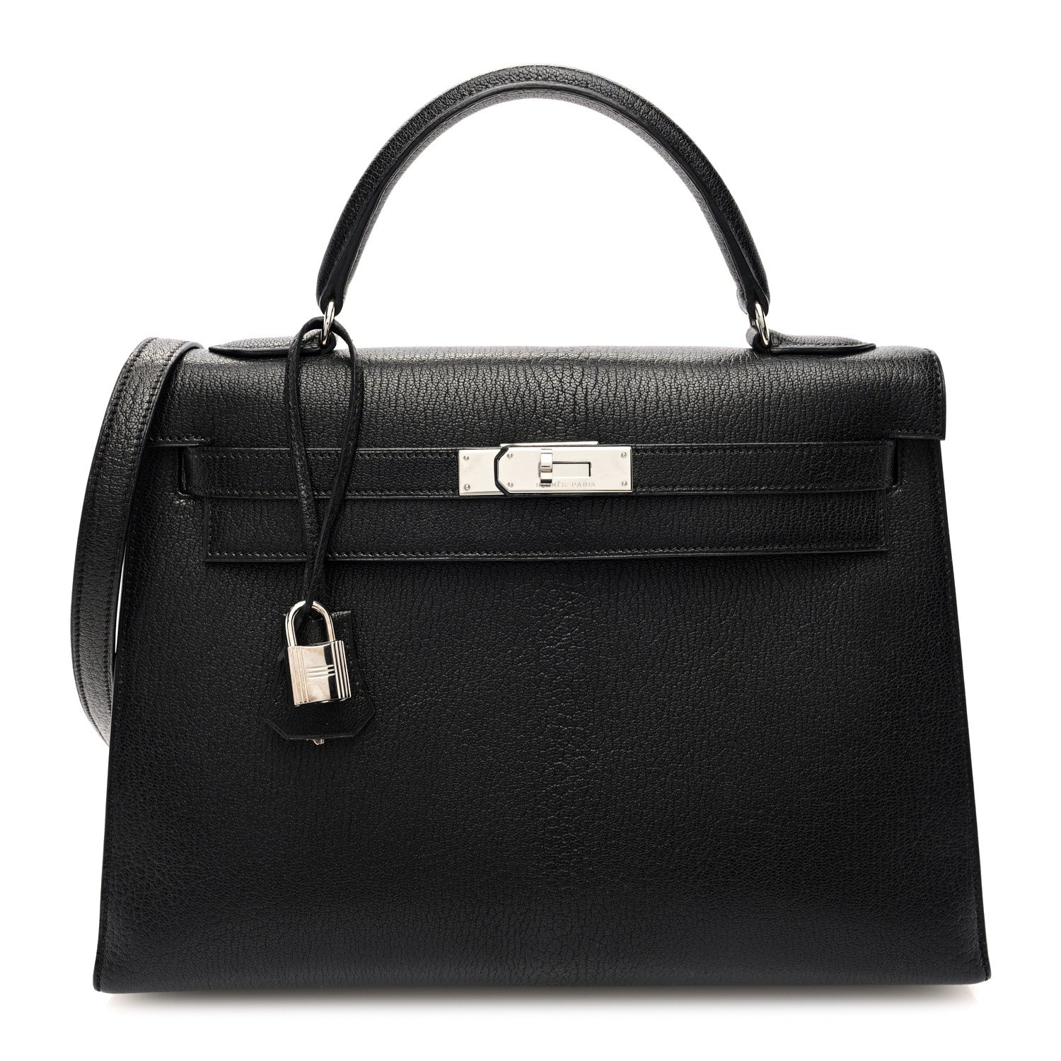Hermes Chevre De Coromandel Kelly Sellier 32 Black 1 of 10