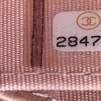 Chanel Goatskin Camellia Embossed Zip Coin Purse Light Pink 7 of 7