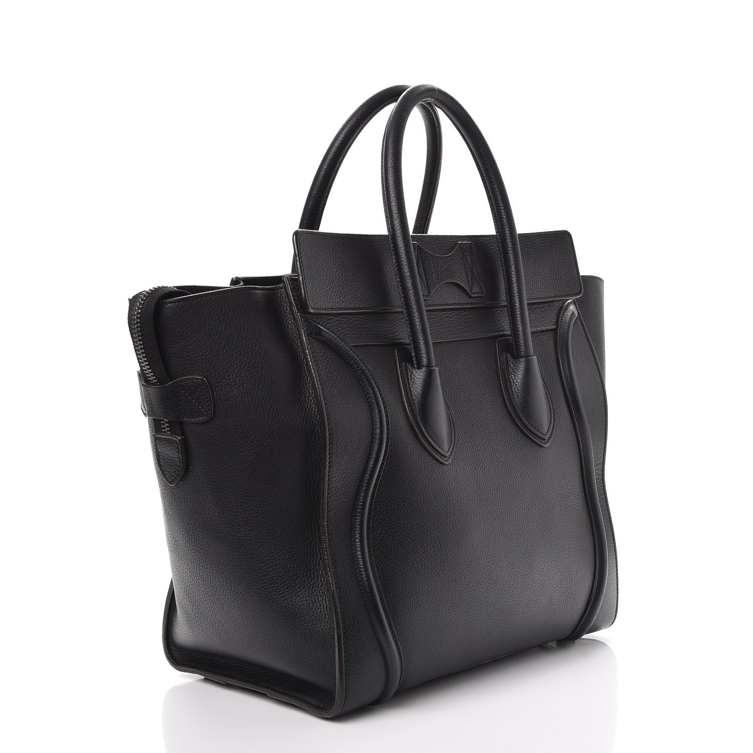 Celine Drummed Calfskin Mini Luggage Black 3 of 14