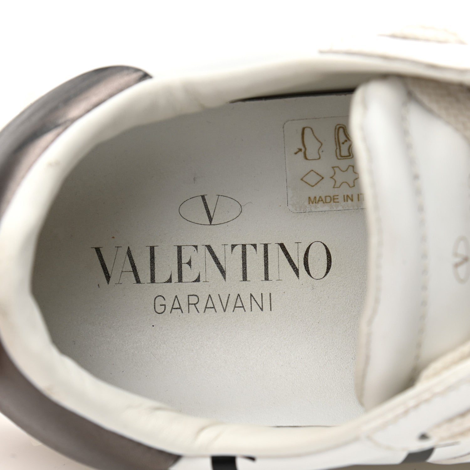 Valentino Garavani Calfskin VLTN Rockstud Open Sneakers 36 White 7 of 10