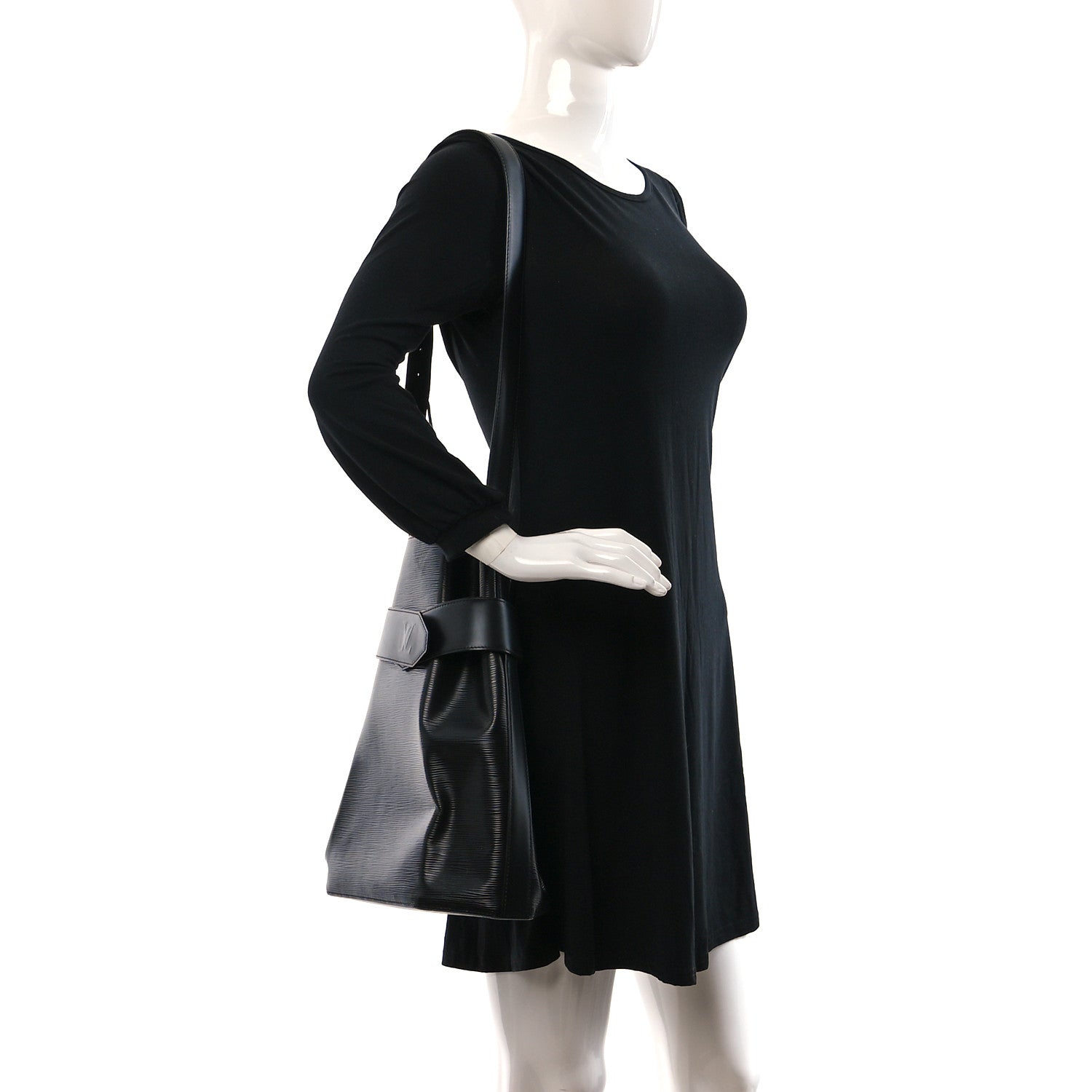 Louis Vuitton Epi Sac D'epaule Black 2 of 9