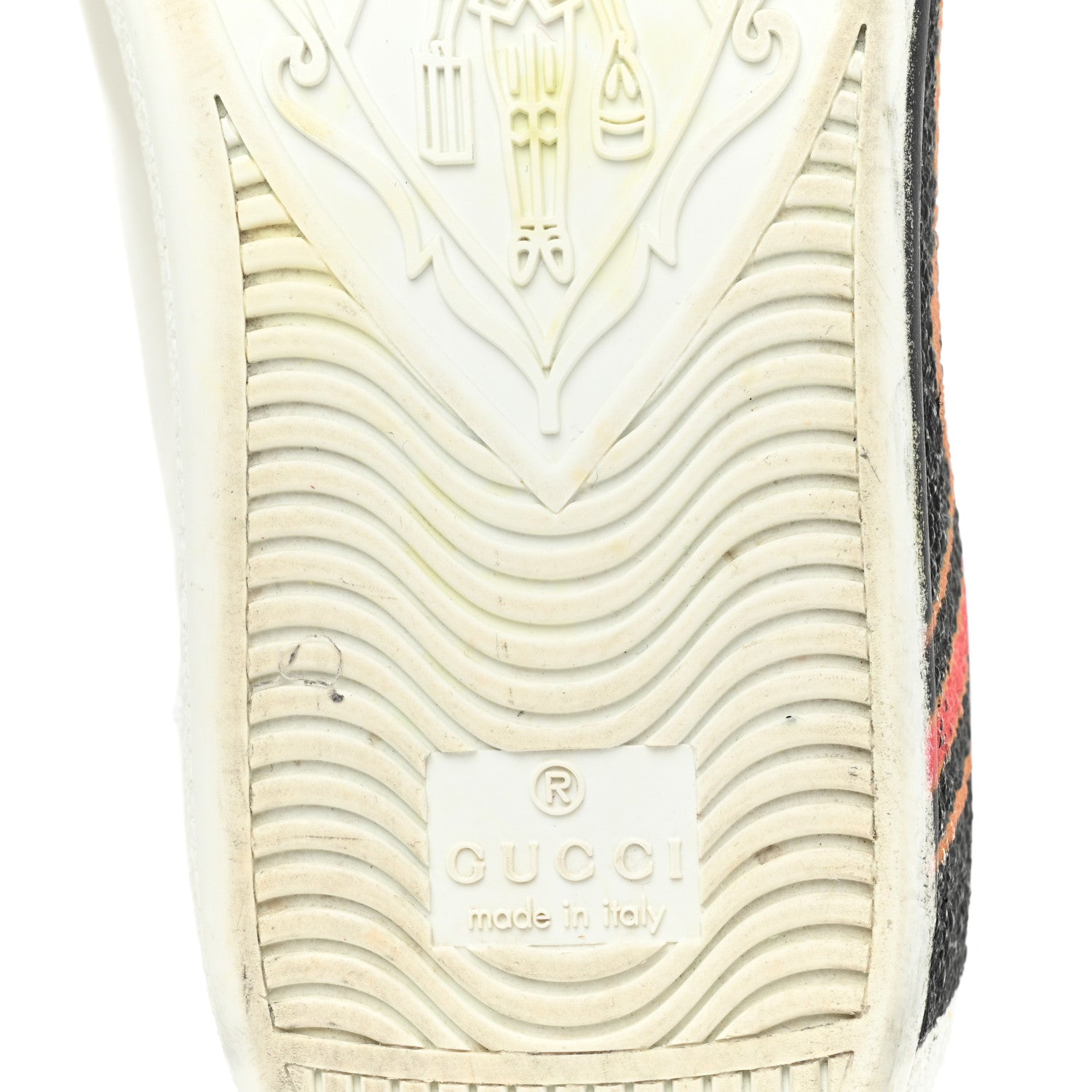 Gucci Miro Soft Calfskin Interlocking G Womens New Ace Sneakers 36 White Red Flame Green 7 of 15