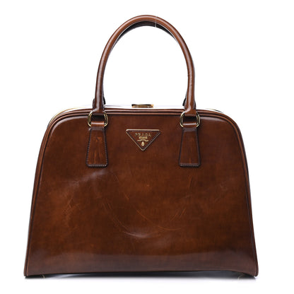 Prada Spazzolato Pyramid Bag Tabacco Fume 1 of 5