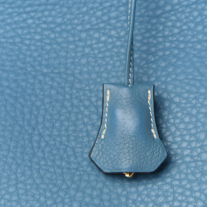 Hermes Taurillon Clemence Birkin 35 Blue Jean 31 of 38