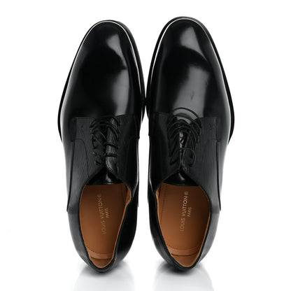 Louis Vuitton Epi Calfskin Mens Kensington Derby Lace Up Shoes 7.5 Black 2 of 9