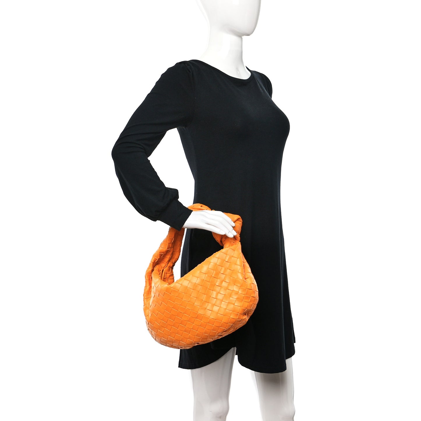 Nappa Intrecciato Teen Jodie Hobo Orange