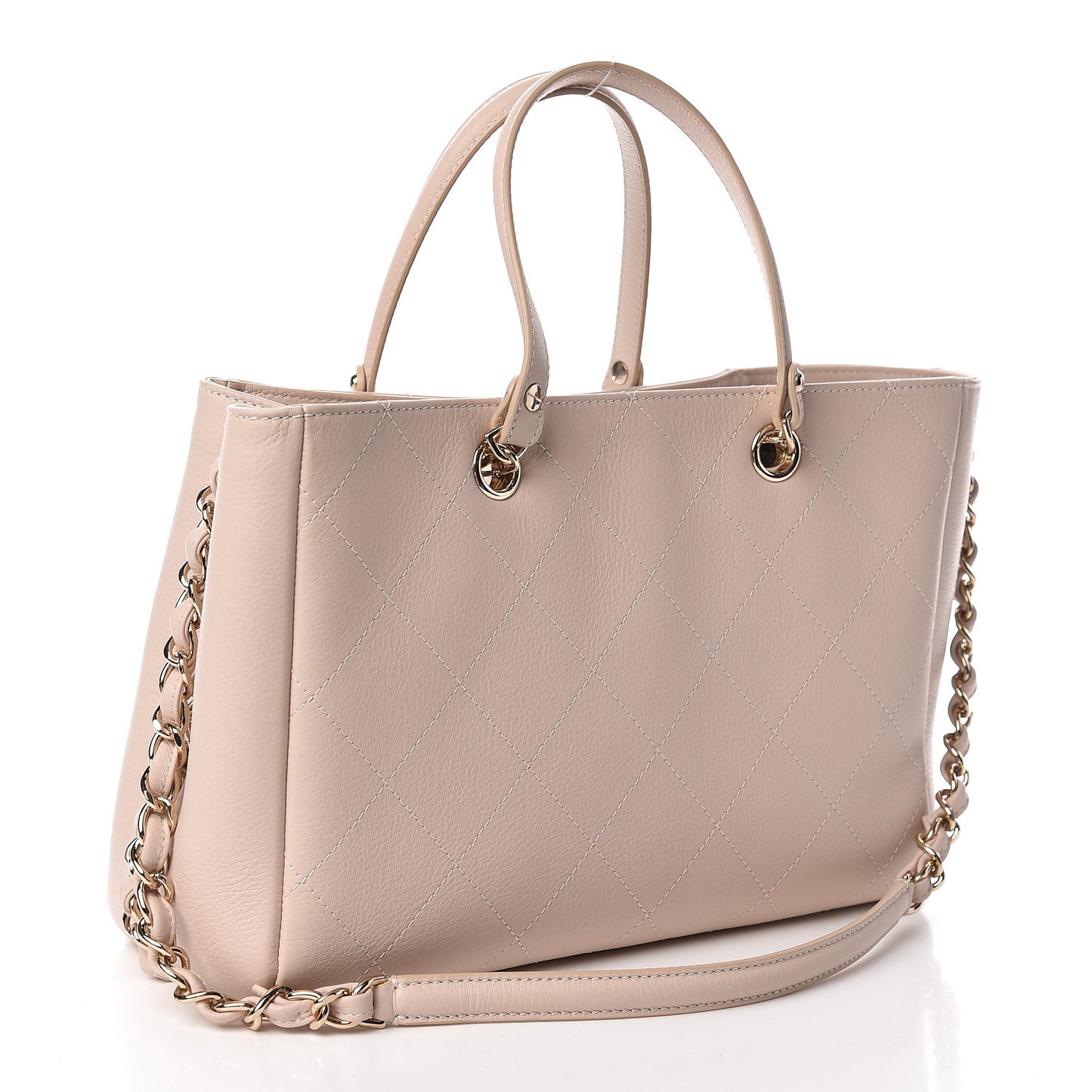 Bullskin Stitch Small Shopping Tote Light Pink