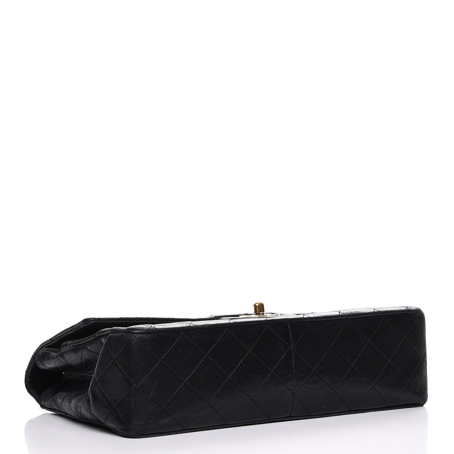 Lambskin Medium Single Flap Black