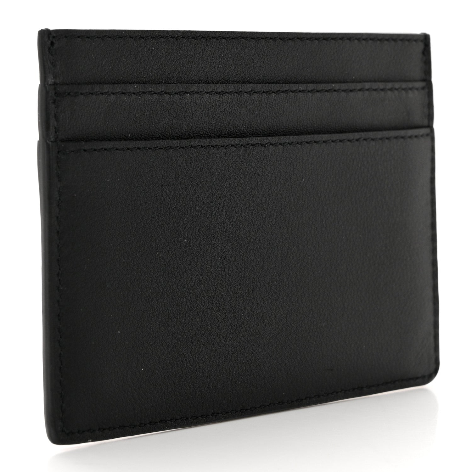 Saint Laurent Calfskin Monogram Credit Card Case Black 3 of 8
