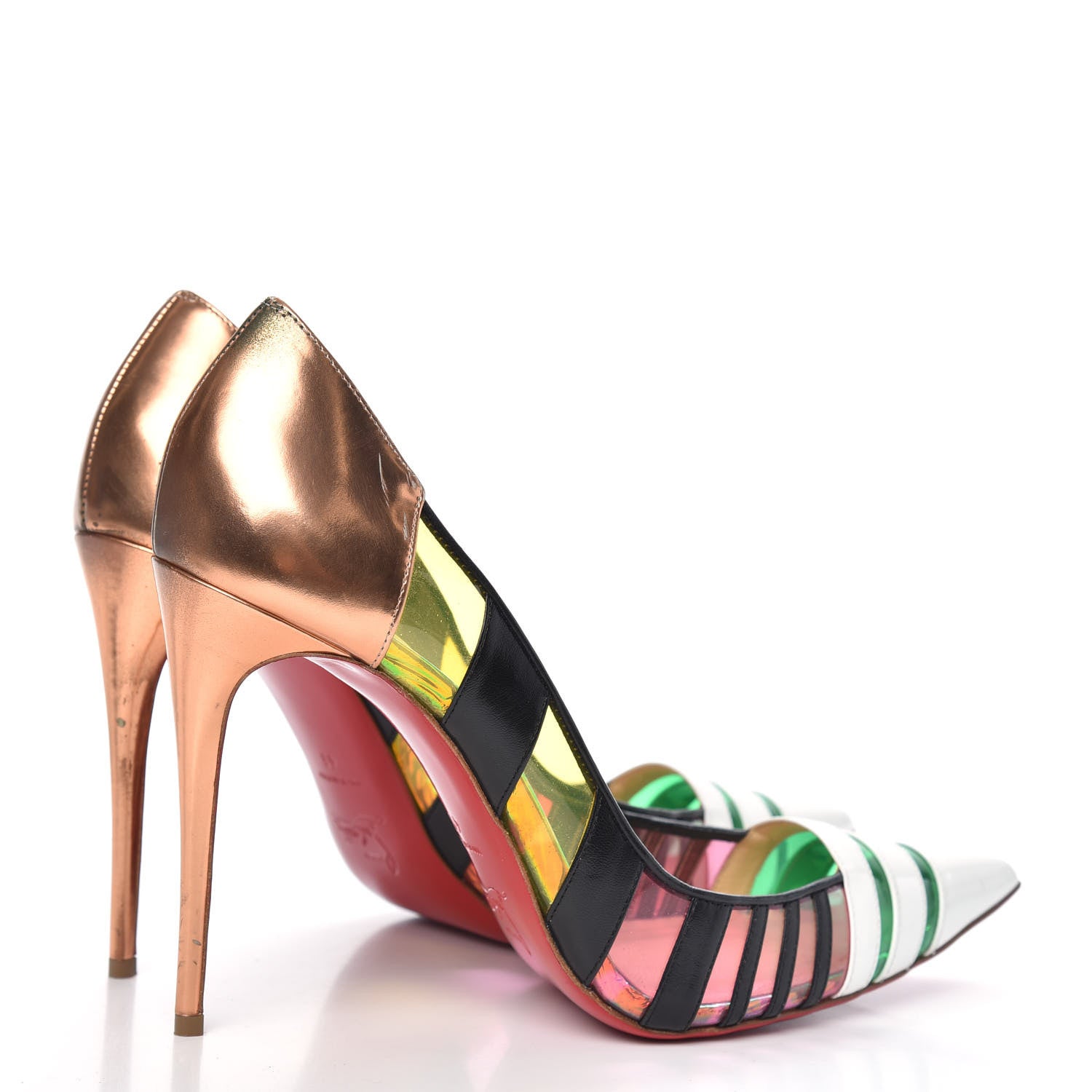 Christian Louboutin Patent Kid PVC Bandy 100 Pumps 41 Multicolor 4 of 10