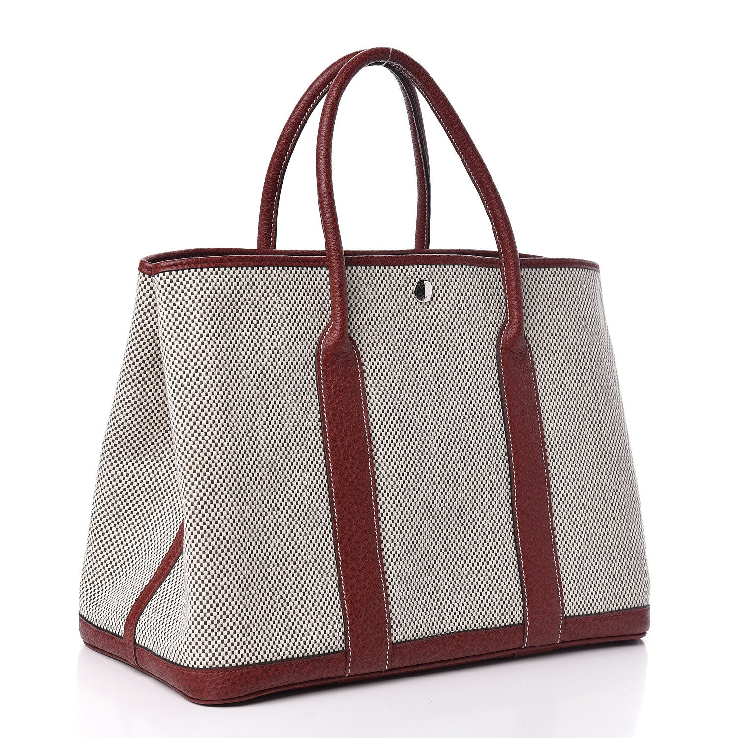 Hermes Toile H Buffle Gala Garden Party 36 MM Tote Rouge H 3 of 10