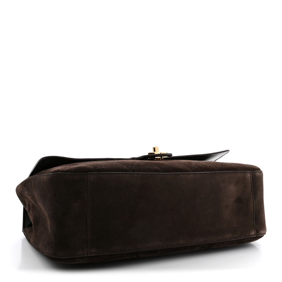 Chanel Suede Calfskin Small Souplissimo Maxi Flap Dark Brown 4 of 11