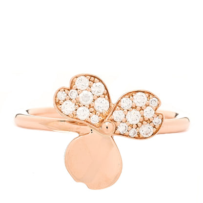Tiffany 18K Rose Gold Diamond Paper Flowers Ring 52 6 1 of 4