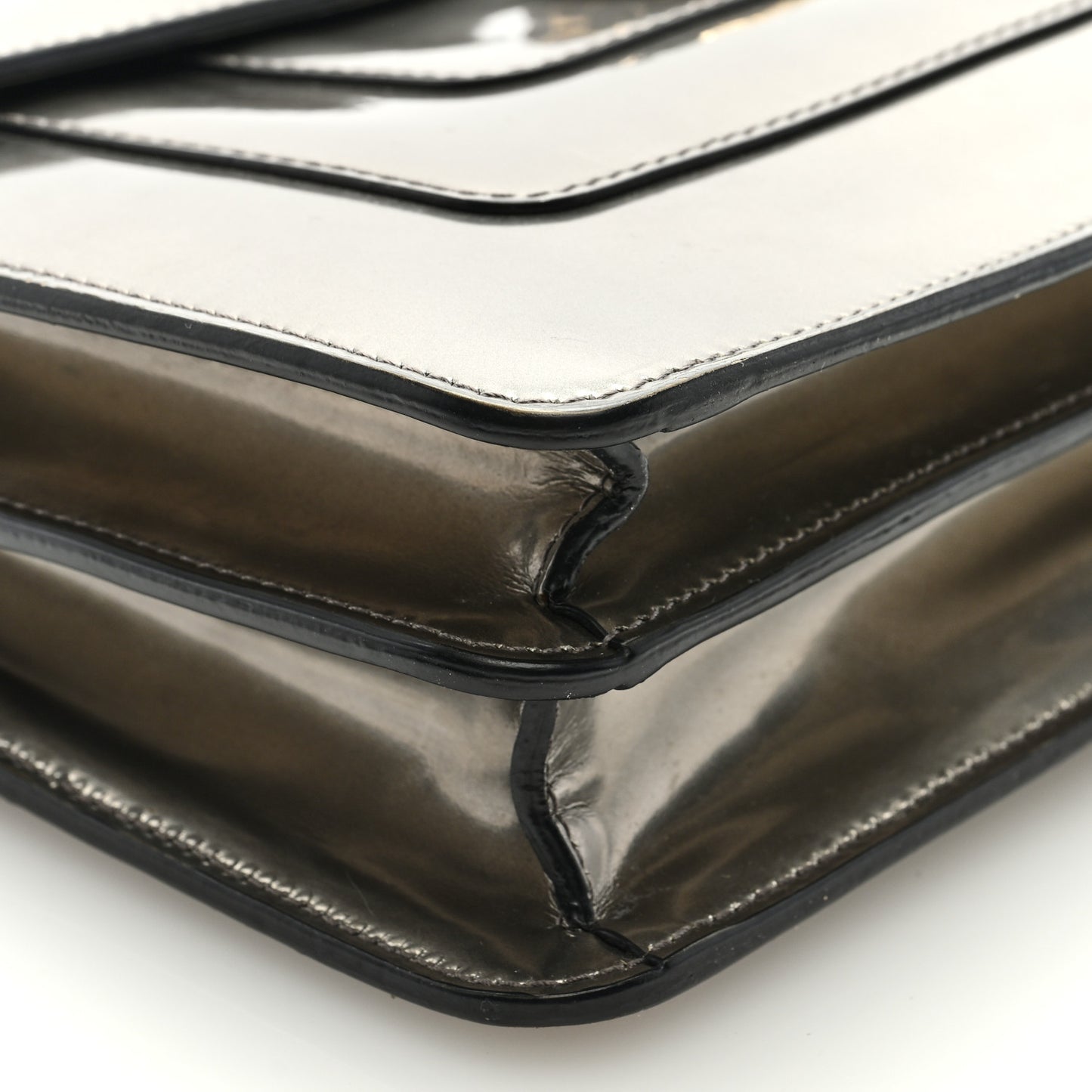 Metallic Calfskin Serpenti Forever Crossbody Bag Silver