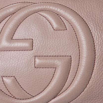 Gucci Pebbled Calfskin Medium Soho Chain Shoulder Bag Dark Cipria 11 of 22