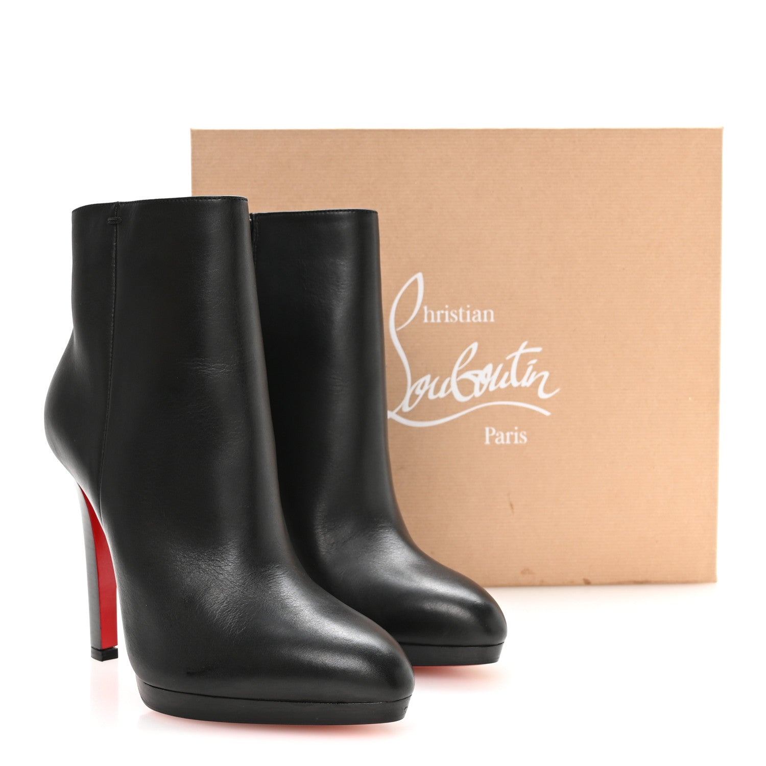 Christian Louboutin Calfskin Degrade Fannylove Alta 120 Booties 38.5 Black 8 of 8