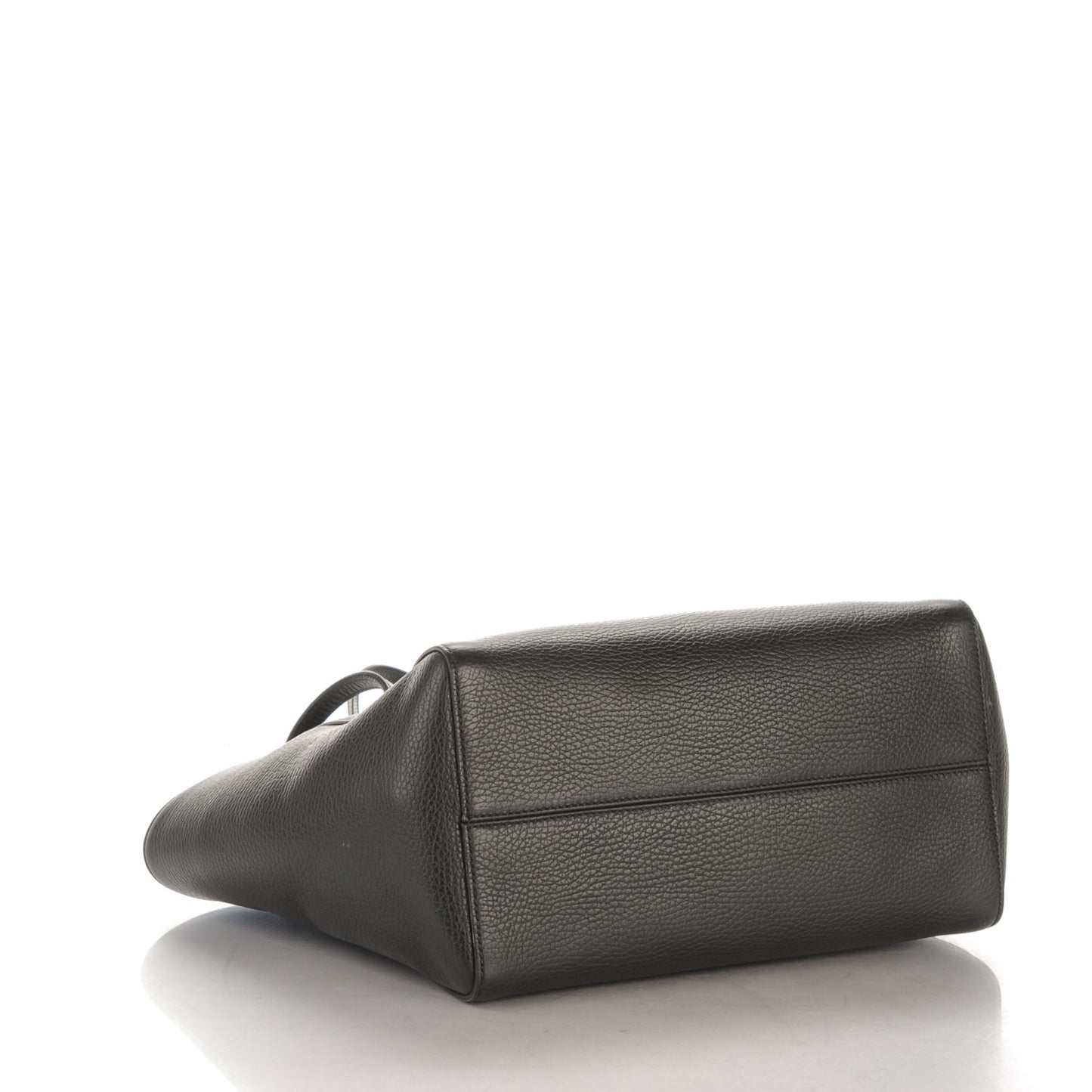 Pebbled Calfskin Small Swing Tote Black