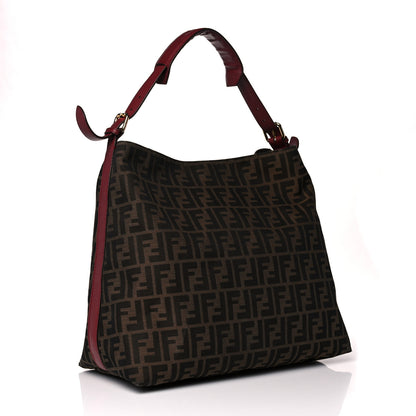 Fendi Zucca Vitello Artic Small Hobo Tobacco Castagna 3 of 22