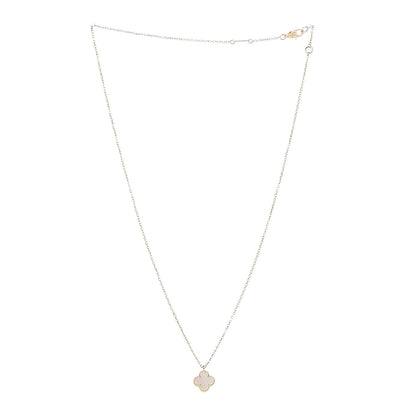 Van Cleef & Arpels 18K Yellow Gold Mother of Pearl Sweet Alhambra Pendant Necklace 3 of 7