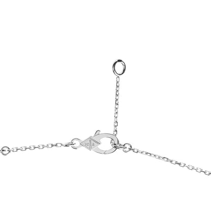 Van Cleef & Arpels 18K White Gold Diamond Socrate One Flower Pendant Necklace 4 of 6