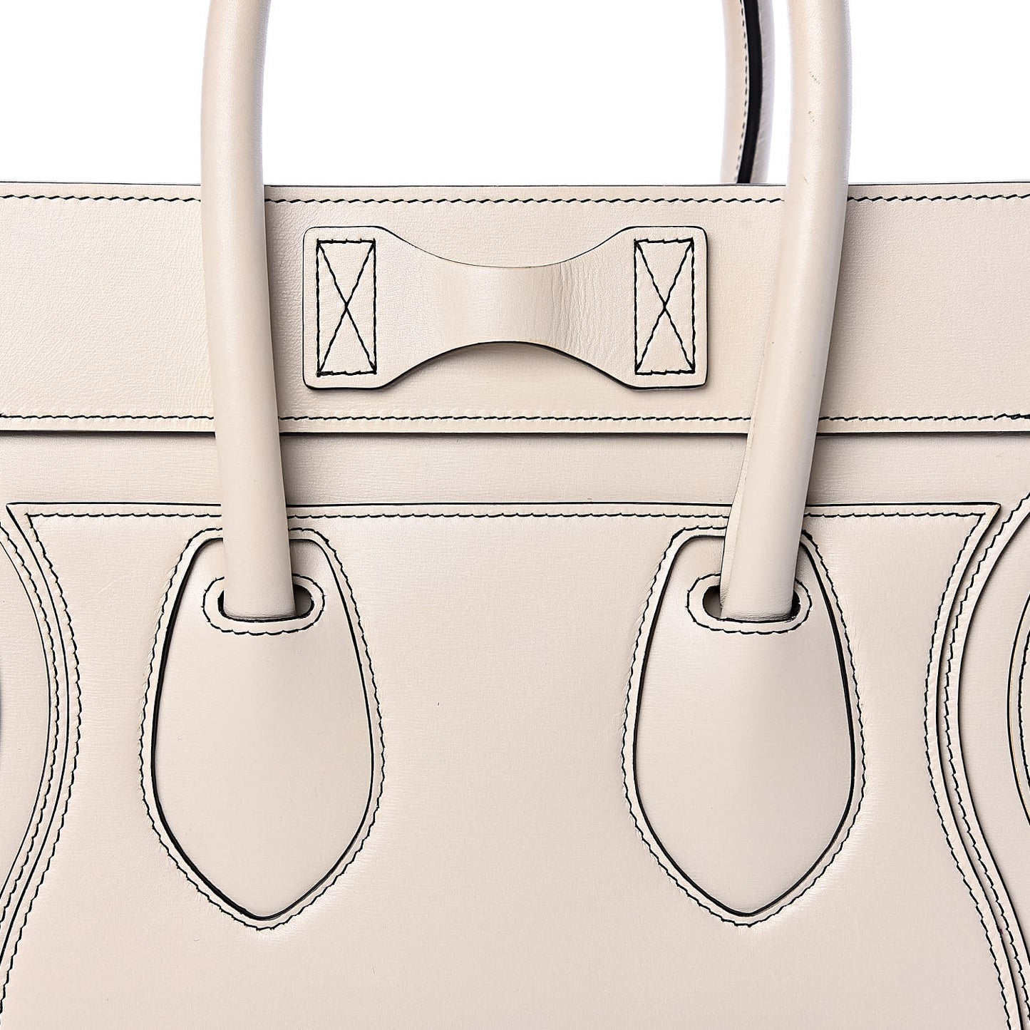 Satin Calfskin Micro Debossed Luggage White