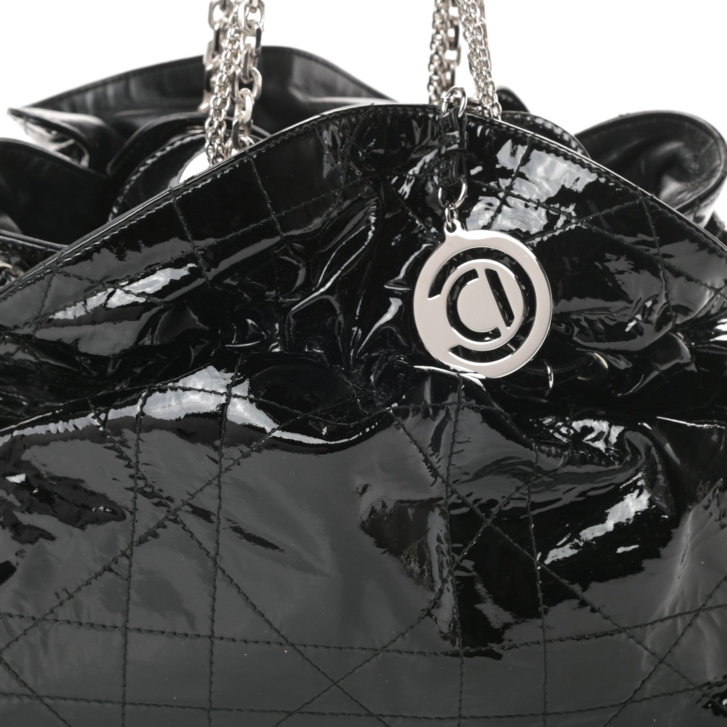 Christian Dior Patent Cannage Medium Le Trente Tote Black 8 of 10
