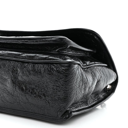 Saint Laurent Crinkled Calfskin Matelasse Monogram Medium Niki Chain Satchel Black 10 of 10