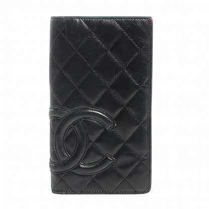 Chanel Calfskin Quilted Cambon Yen Wallet Black 1 of 8