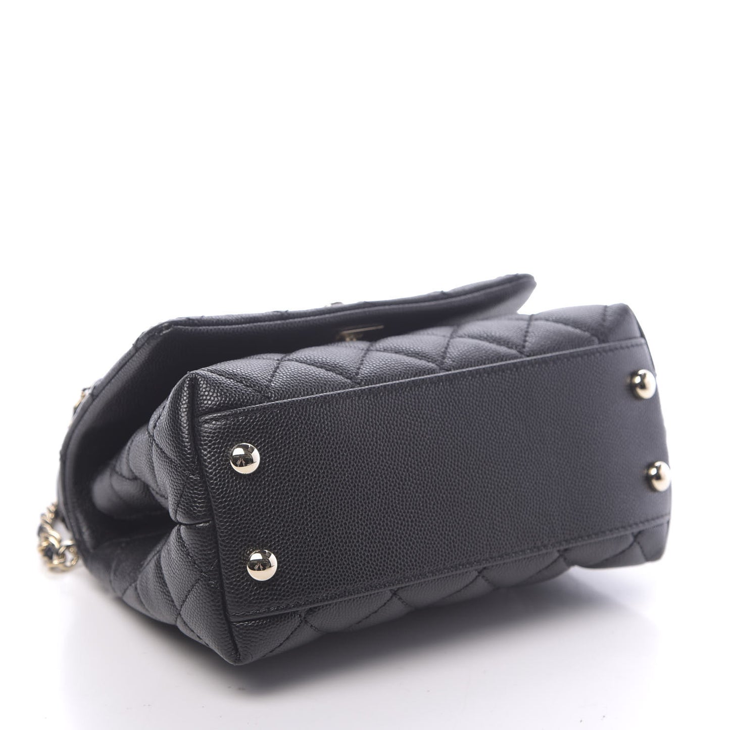 Caviar Quilted Extra Mini Coco Handle Flap Black