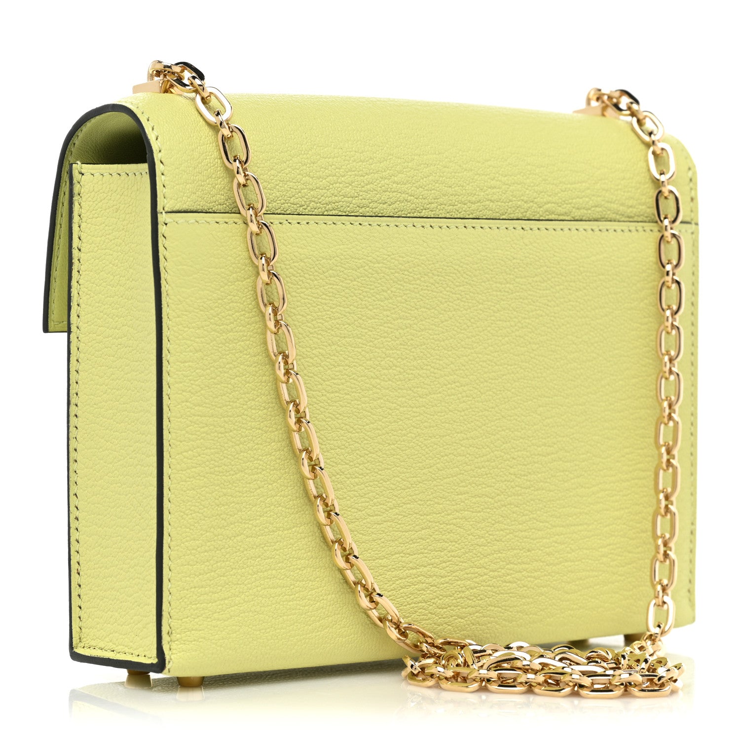 Hermes Chevre Mysore Mini Verrou Chaine Bag Jaune Bourgeon 3 of 11