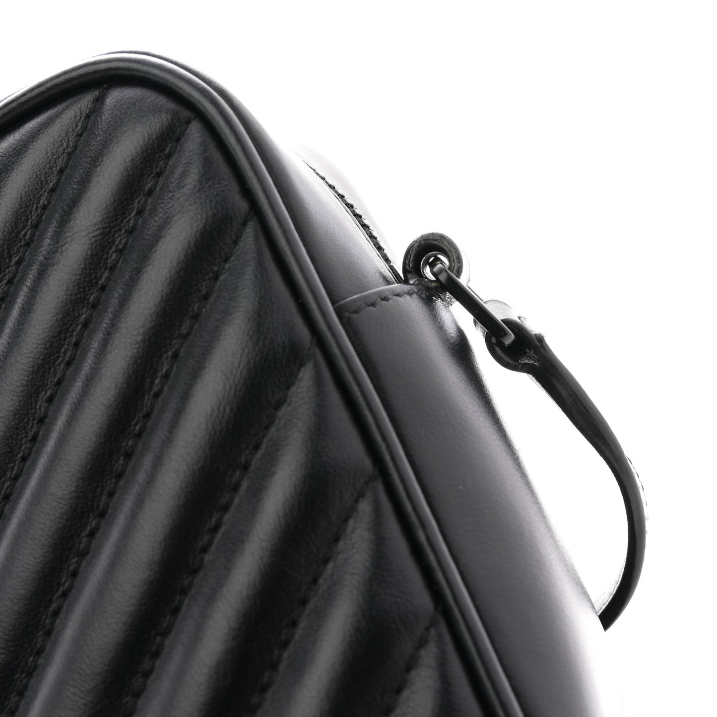 Calfskin Matelasse Monogram Monochrome Lou Camera Bag Black